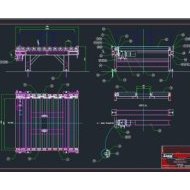 Schéma, plan, d'une table d'évacuation pour bobines d'acier